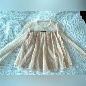 Sheer polka dot blouse